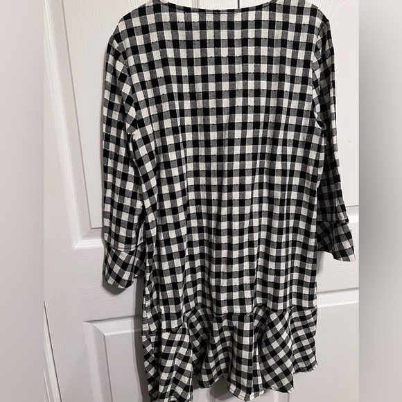 NWT. Zara Womens Short Check Smart Dress Black White - Size L - Picture 4 of 7